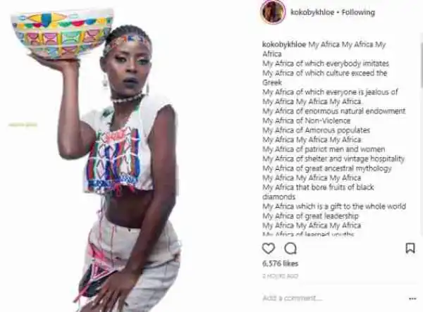 #BBNaija: Ex-BBNaija Housemate, Khloe, Rocks Fulani Traditional Attire (Photos)
